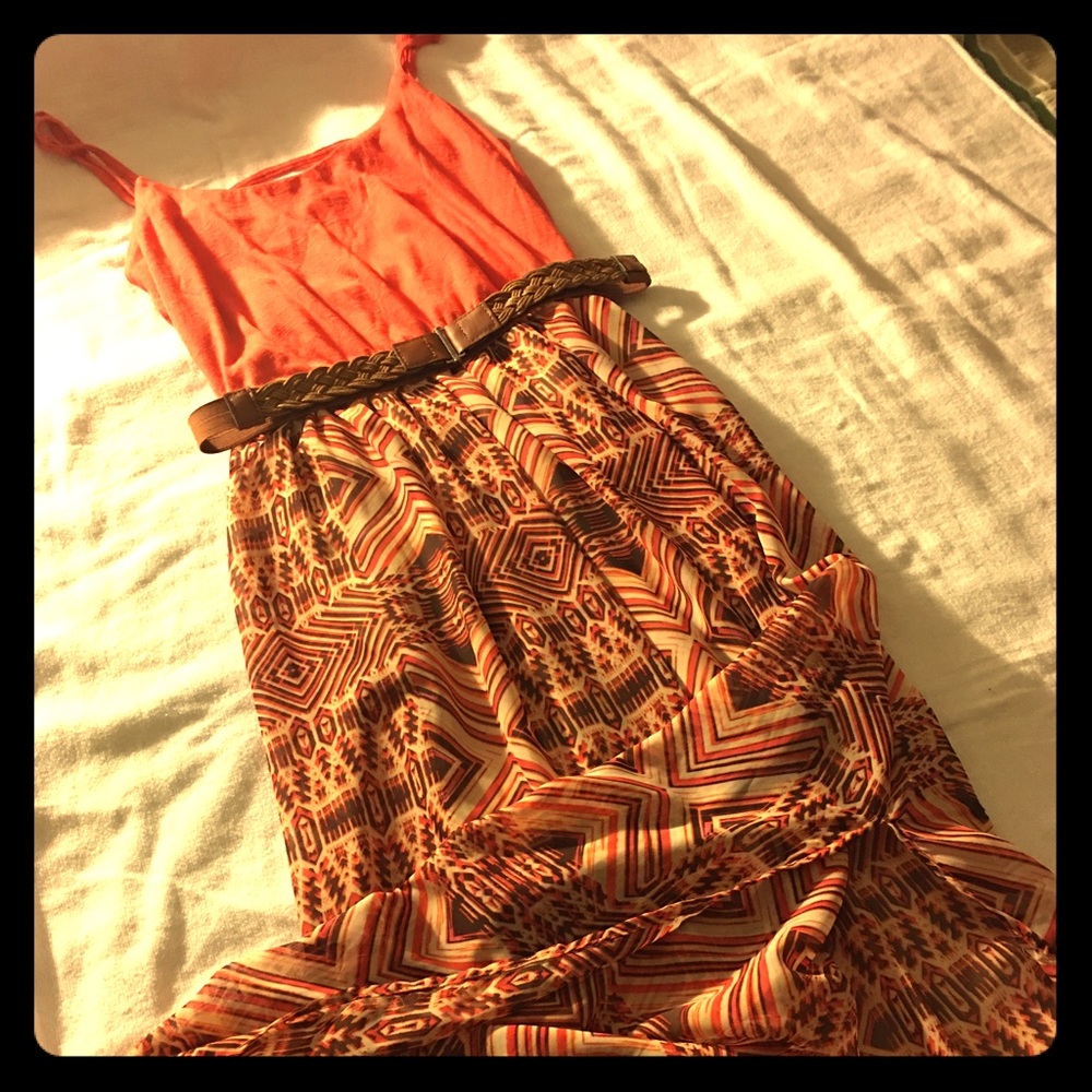 NWOT As U Wish Belted Maxi Dress